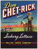 Don Chet-Rick Brand Phoenix Arizona Vegetable Crate Label