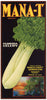 Mana-T Brand Vintage Bradenton Florida Celery Crate Label, bend