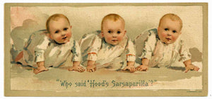 Victorian Trade Card, Hood's Sarsaparilla, Lowell, Massachusetts