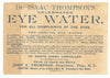 Victorian Trade Card, Dr. Isaac Thompson's Eye Water, Troy, New York