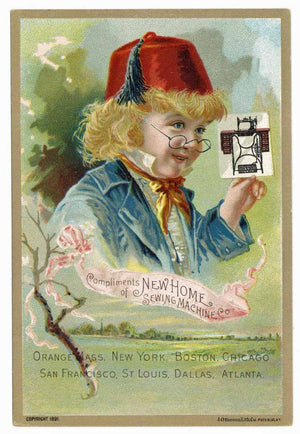 Victorian Trade Card, New Home Sewing Machines