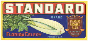 Standard Brand Vintage Sanford Florida Celery Crate Label