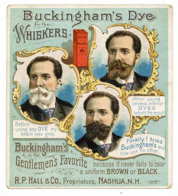 Victorian Trade Card, Buckingham's Dye For Whiskers