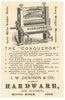 Victorian Trade Card, Conqueror Wringer, Mystic River Connecticut