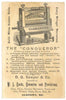 Victorian Trade Card, Conqueror Wringer, Oldtown, Maine