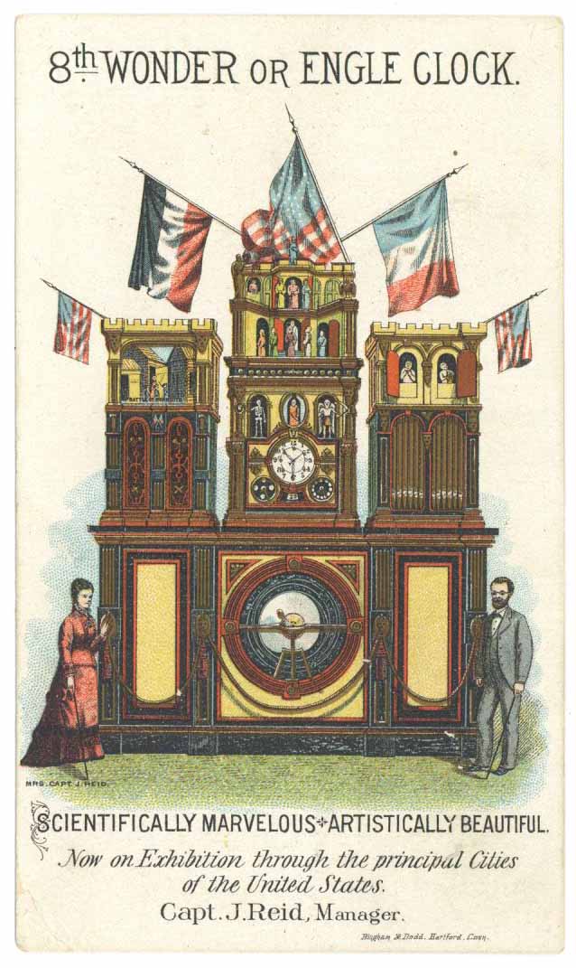 Victorian Trade Card, Engle Clock