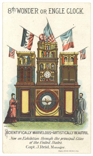 Victorian Trade Card, Engle Clock