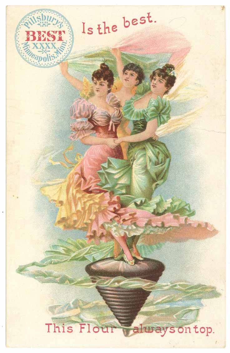 Victorian Trade Card, Pillsbury Flower, Minneapolis Minnesota thelabelman