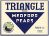 Triangle Brand Vintage Medford Oregon Pear Crate Label, Pinnacle inset