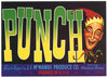 Punch Brand Vintage Weslaco Texas Vegetable Crate Label