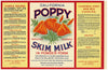 Poppy Brand Vintage Oakland California Milk Can Label, large