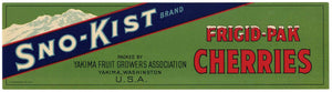 Sno-Kist Brand Vintage Yakima Washington Cherry Crate Label