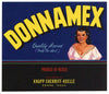 Donnamex Brand Vintage Donna Texas Produce Crate Label