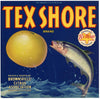 Tex Shore Brand Vintage Brownsville Texas Grapefruit Crate Label