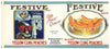 Festive Brand Vintage Pottstown Pennsylvania Peach Can Label