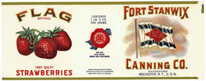 Flag Brand Vintage Fort Stanwix Strawberry Can Label