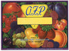 O.F.P. Brand Vintage Salem Oregon Berry Can Label