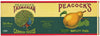 Peacock's  Brand Vintage Tasmania Australia Peach Can Label