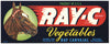 Ray-C Brand Vintage Nestor California Vegetable Crate Label