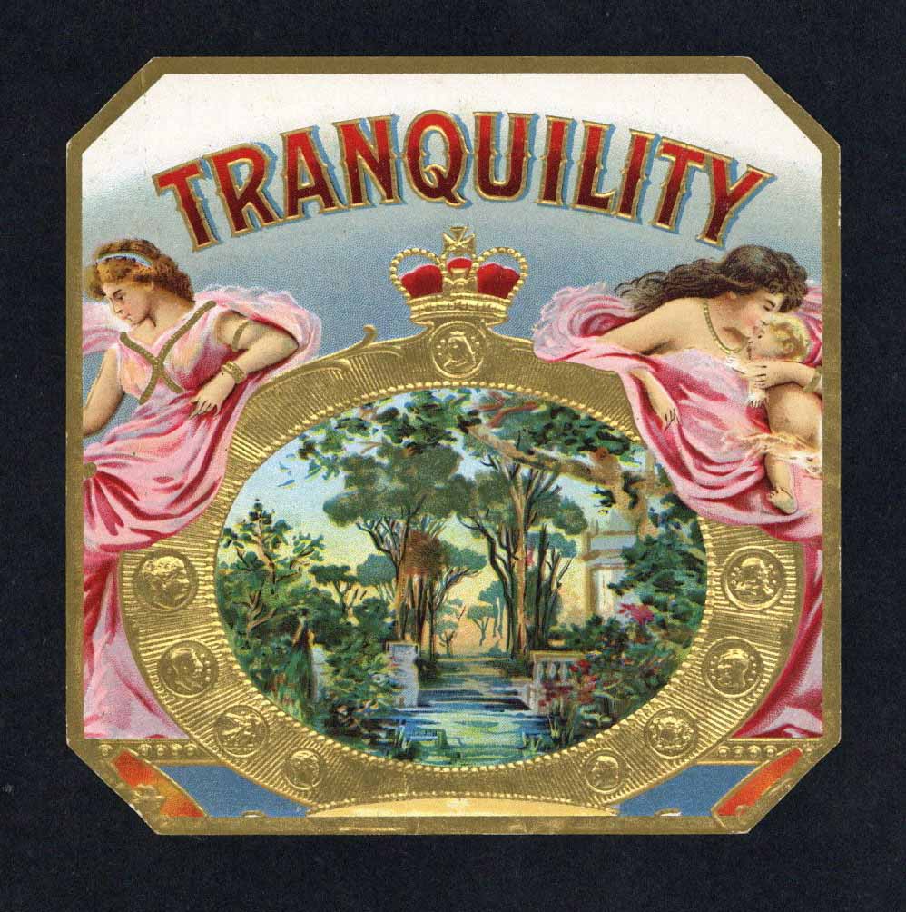 Tranquility Brand Outer Cigar Box Label