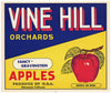Vine Hill Brand Vintage Sebastopol, Sonoma County Apple Crate Label