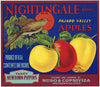 Nightingale Brand Vintage Watsonville Apple Crate Label, Newtown Pippins