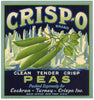 Crisp-O Brand Vintage Vegetable Crate Label