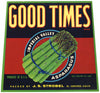 Good Times Brand Vintage Imperial Valley Asparagus Crate Label