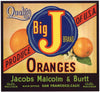 Big J Brand Vintage Orange Crate Label