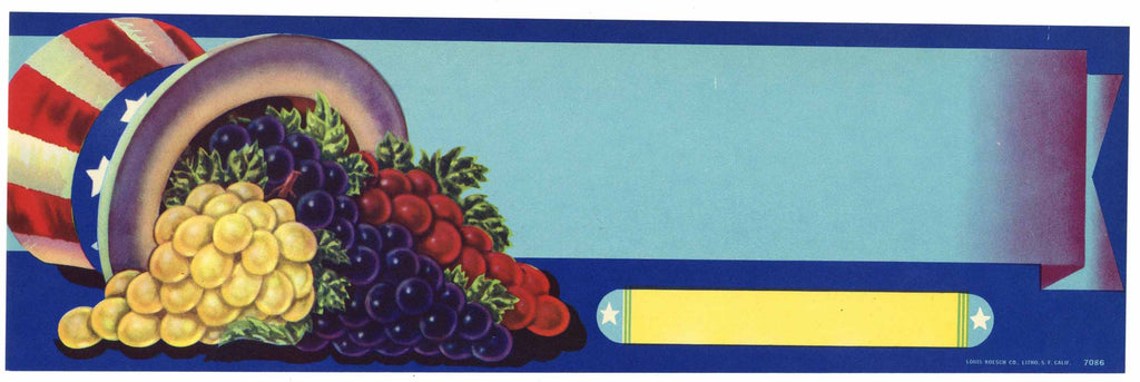Stock #7086 Vintage Grape Crate Label