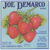 Joe Demarco Brand Vintage Hammond, Louisiana Crate Label