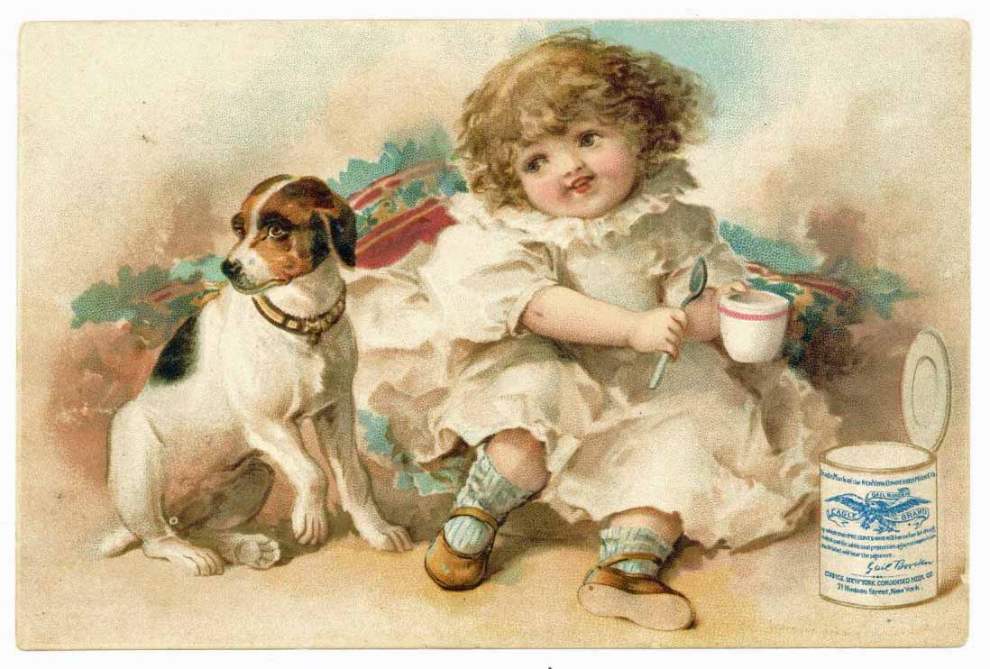 Victorian Trade Card, Eagle Condensed Milk