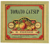 Tomato Catsup Vintage Case End Can Label