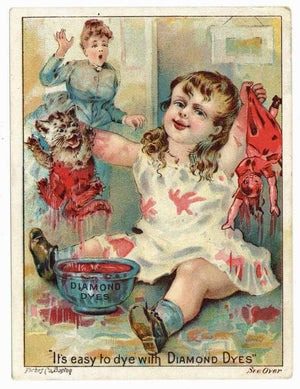 Victorian Trade Card, Diamond Dyes
