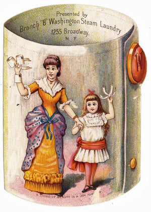 Victorian Trade Card, The Washington Steam Laundry