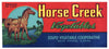 Horse Creek Brand Vintage Zolfo Springs Florida Produce Crate Label