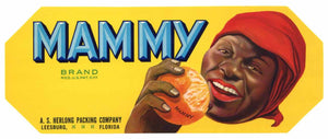 Mammy Brand Vintage Leesburg Florida Citrus Crate Label