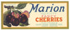 Marion Brand Vintage Salem Oregon Cherry Crate Label
