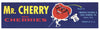 Mr. Cherry Brand Vintage Washington Fruit Crate Label