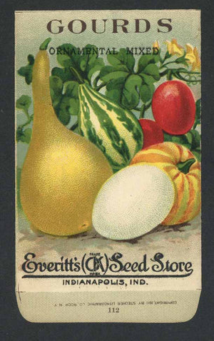 Gourds Antique Everitt's Seed Packet, Dish Cloth