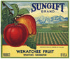 Sungift Brand Vintage Wenatchee Washington Apple Crate Label
