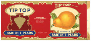 Tip Top Brand Vintage Pear Can Label