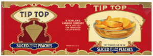Tip Top Brand Vintage Peach Can Label