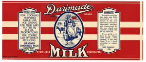 Darimade Brand Vintage Seattle Milk Can Label