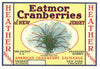 Heather Brand Vintage New Jersey Cranberry Crate Label, 1/4