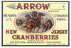Arrow Brand Vintage New Jersey Cranberry Crate Label, 1/4