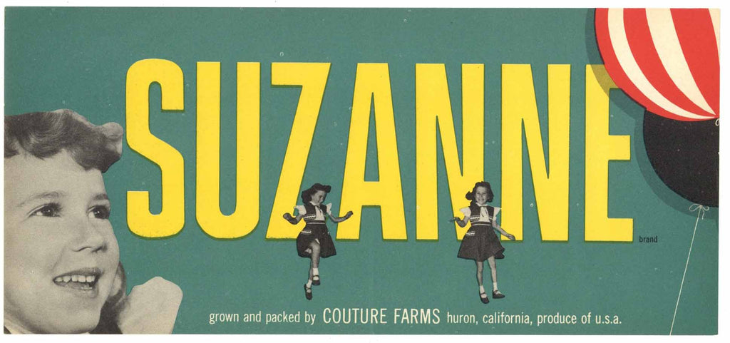 Suzanne Brand Vintage Huron California Melon Crate Label