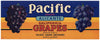 Pacific Brand Manteca California Grape Crate Label