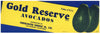 Gold Reserve Brand Vintage California Avocado Crate Label