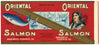 Oriental Brand Vintage Anacortes Salmon Can Label